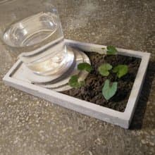 水泥杯墊植栽-杯墊.植栽.臥香座.燭台