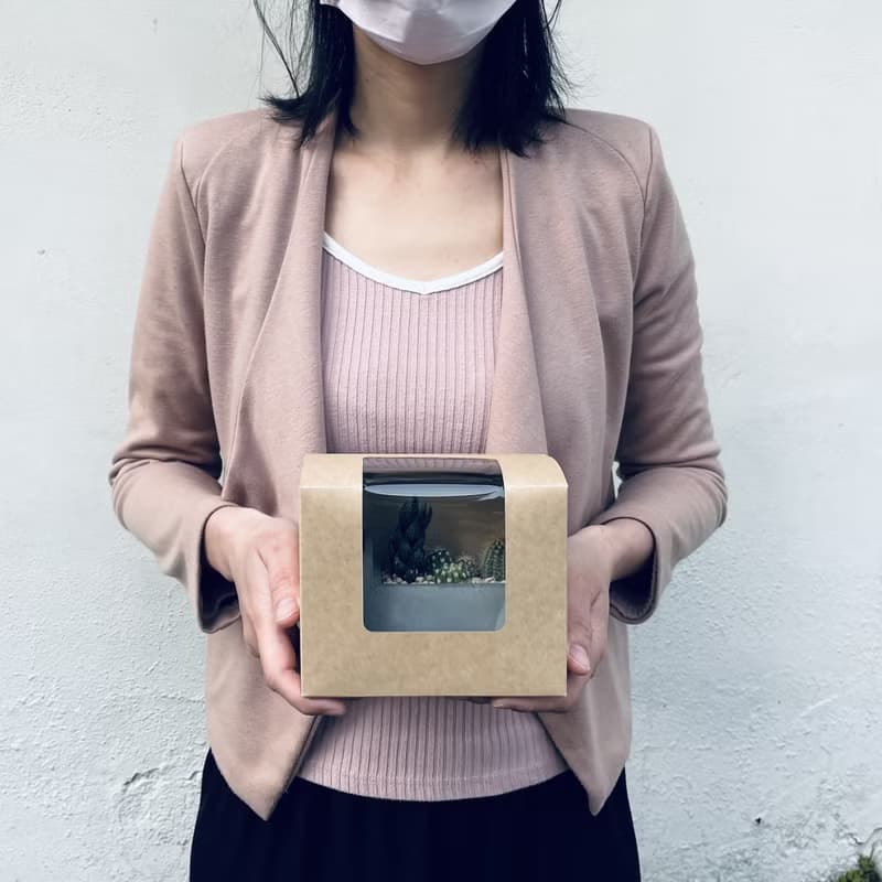 【水泥綠意工廠-文具收納】迷你仙人掌造景DIY 筆筒 辦公室植栽