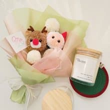 聖誕花束 - 小精靈與他的麋鹿好朋友