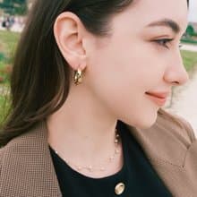 MAISON M Céleste 彩鑽金圈耳環