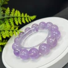 精品天然薰衣草紫水晶手串16.5mm冰透彩虹閃片大顆粒手錬單圈男女