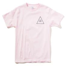 左胸 STAY SIMPLE Triangle 短袖T恤 淺粉色 保持簡單三角型 幾何