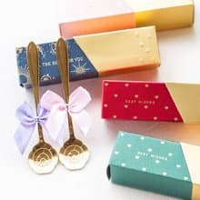 時尚閃金包裝 玫瑰湯匙二入組 實用禮物 禮盒 禮贈品 婚禮 咖啡