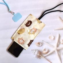 手機掛繩+保護套_微笑貓咪