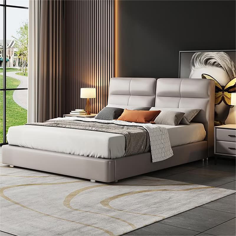 【免運】美國西屋V1現代簡約床架雙人真皮床