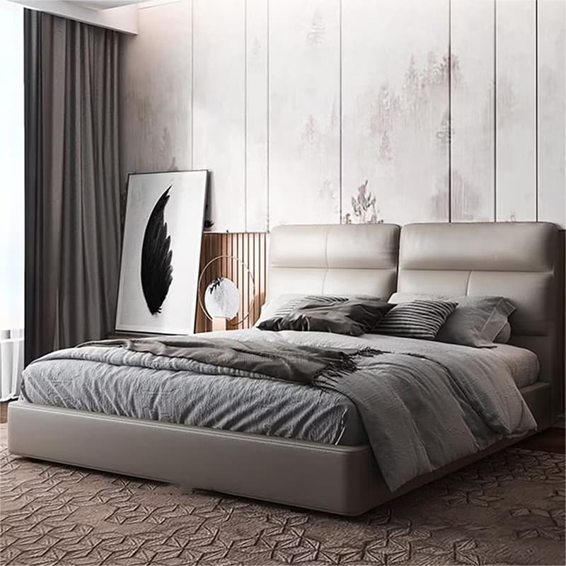 【免運】美國西屋V1現代簡約床架雙人真皮床