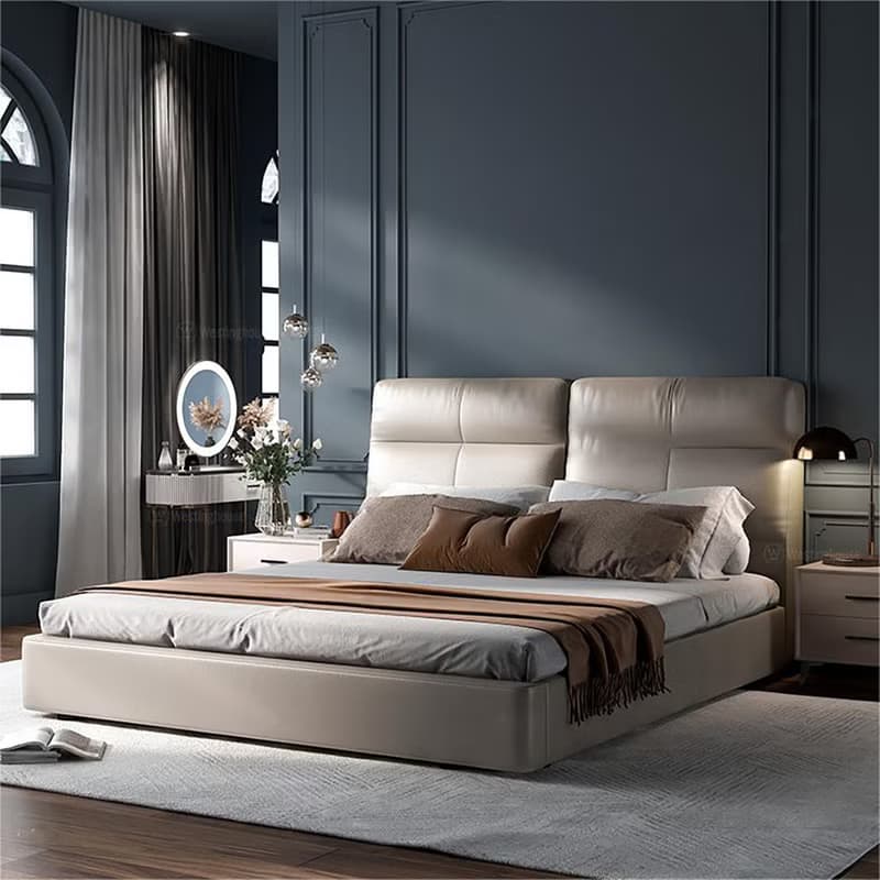 【免運】美國西屋V1現代簡約床架雙人真皮床