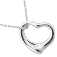 【日本直送】ティファニー TIFFANY&Co. オープンハート ネックレス エルサ・ペレッティ シルバー925 約3g レディース【中古】