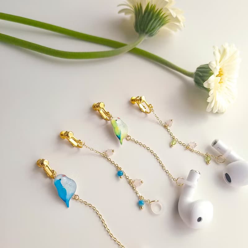 【動物們 No.042】和尚鸚鵡  /耳機防掉鍊 防丟鏈