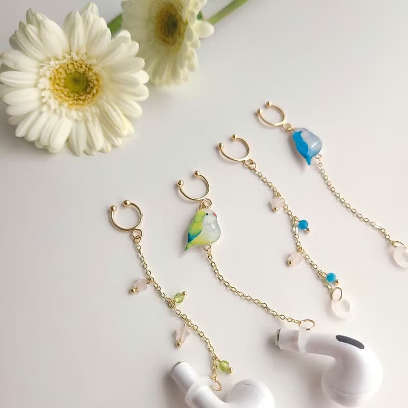 【動物們 No.042】和尚鸚鵡  /耳機防掉鍊 防丟鏈