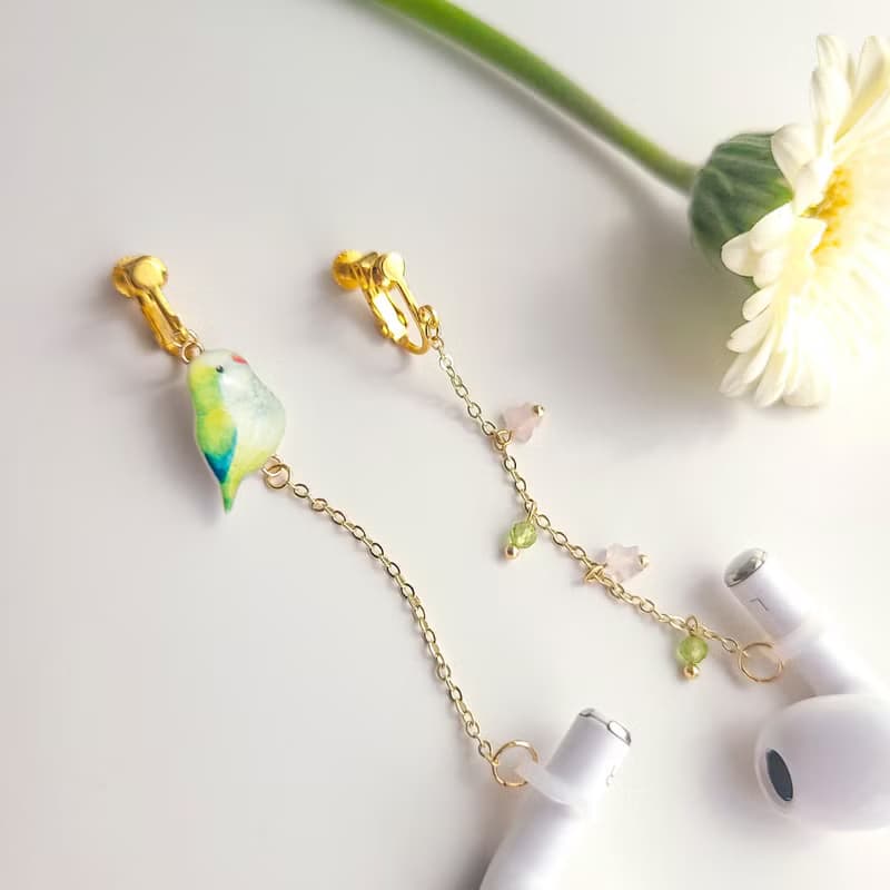 【動物們 No.042】和尚鸚鵡  /耳機防掉鍊 防丟鏈