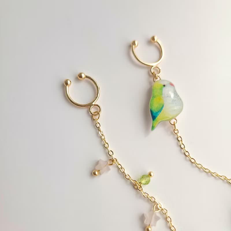 【動物們 No.042】和尚鸚鵡  /耳機防掉鍊 防丟鏈