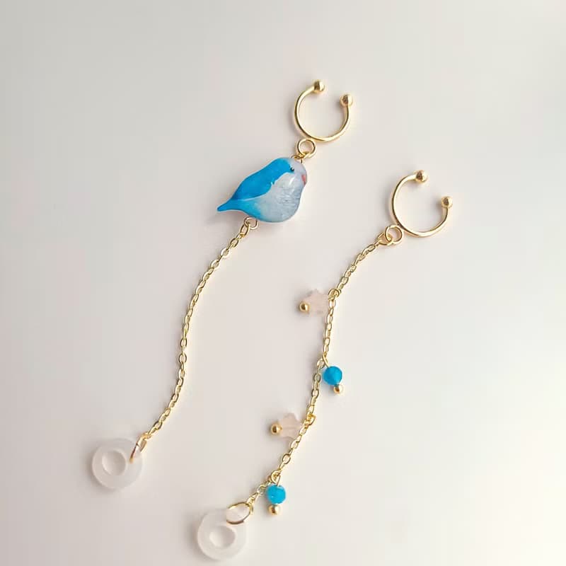 【動物們 No.042】和尚鸚鵡  /耳機防掉鍊 防丟鏈