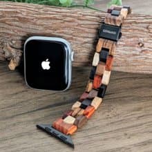 【木製バンド】EINBAND AppleWatch アップルウォッチ 天然木バンド 木のベルト 14mm【ミックスウッド】