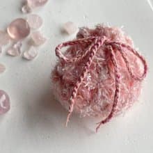 Knitting 生命之花束口袋 - 粉紅光 心輪敷袋