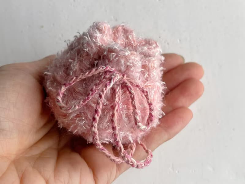 Knitting 生命之花束口袋 - 粉紅光 心輪敷袋