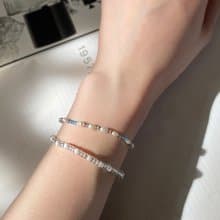 Found.Myth 忒彌斯微笑 天然珍珠手鍊 水藍玻璃珠 可水洗 手工製