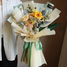 【遇見恆久】十二朵向日葵款 中大型永生花束