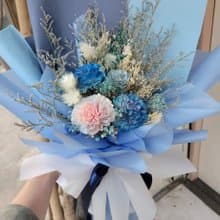 Time Flower母親節首選設計款/康乃馨乾燥花束/手工花