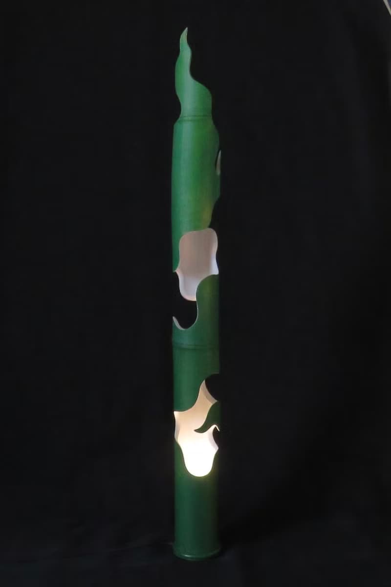 青龍 - 火形鏤空 LED 桂竹創意立燈 / 桌燈