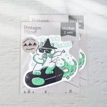 薄荷巧克力大貼紙 2入  行李箱貼紙 造型貼紙 /五角星球