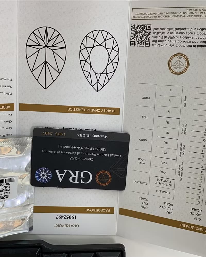 莫桑鑽 裸鑽 圓形 D色 VVS 附GRA證書