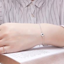 雙子座祝福手鍊 925純銀 星座符號 刻字手鍊 女生手鍊 生日禮物