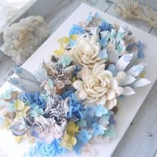 海洋.湖水藍.不凋花.乾燥花.生日.開幕.最佳選擇.(可吊掛)
