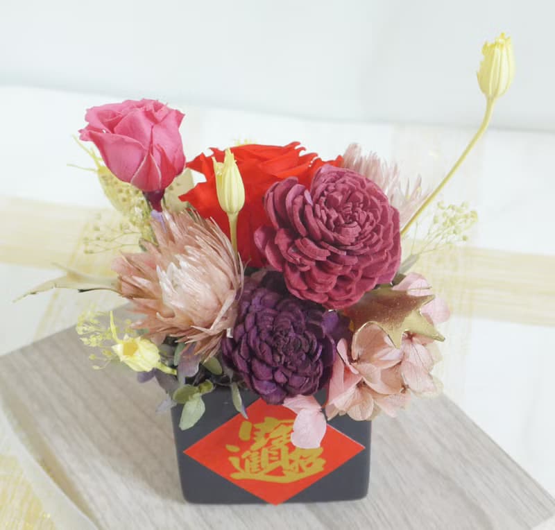情人節禮物花束開運招財盆花 結婚捧花永生花畢業花束玫瑰生日七
