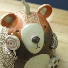 little bear with his lollipop