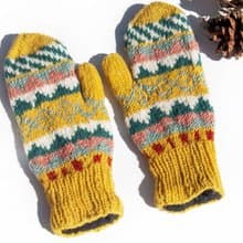 手織純羊毛針織手套/聖誕節保暖手套/內刷毛手套/拳擊手套-北歐風