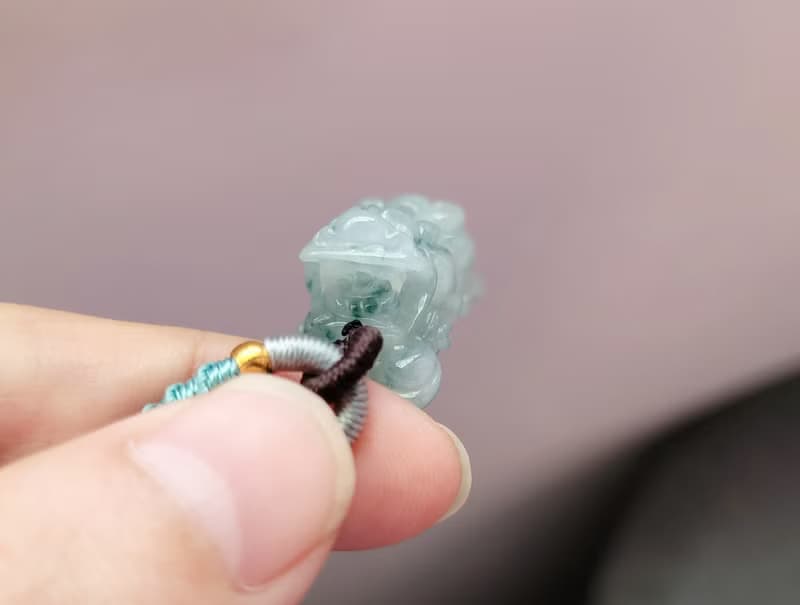 【親翠】天然翡翠 冰飄藍綠花抬頭大嘴貔貅 | 招財吸財 | 貔貅園