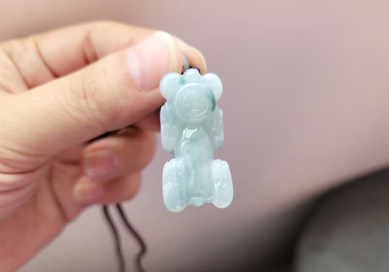 【親翠】天然翡翠 冰飄藍綠花抬頭大嘴貔貅 | 招財吸財 | 貔貅園