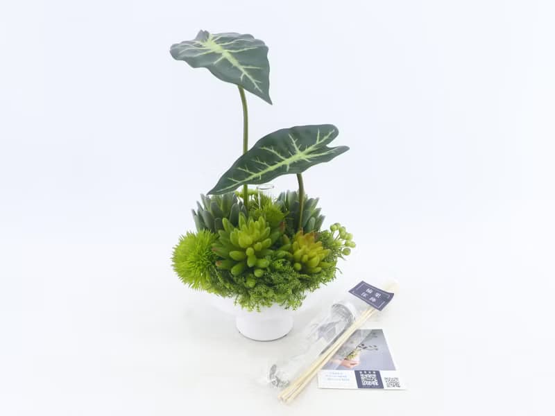 觀音蓮葉多肉香氛植栽/擬真植物/人造盆栽/綠化/佈置