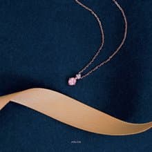 L'amour 法式浪漫項鏈 (玫瑰金)
