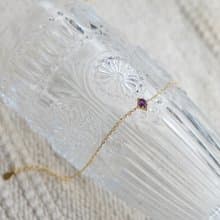 紫水晶 菱形寶石手鍊 紫水晶手鍊 女生禮物 二月生日石 氣質款