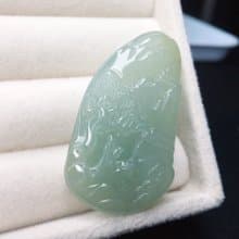 冰種翡翠山水牌 | 天然緬甸A貨翡翠 | 送禮