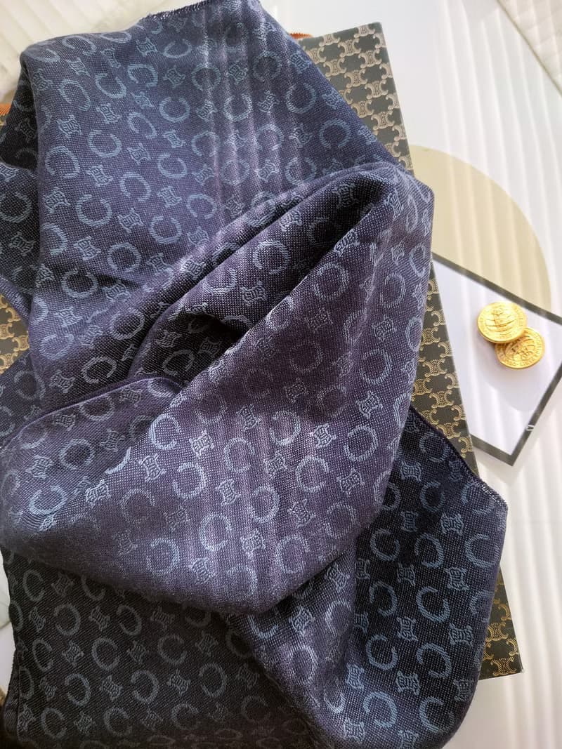 中古品 極軟 CELINE 凱旋門羊毛 毛毯蓋毯頸巾圍巾領巾圍脖披肩