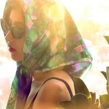 【展現浪漫品味的法式禮盒】 - 法式時尚精品 - 純絲印花頭巾