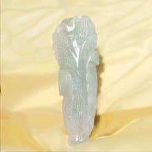 冰種翡翠巧雕白菜 | 天然緬甸A貨翡翠 | 送禮