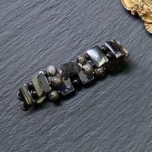 金屬光感-太赫茲x天狼星石x火焰石x黑曜石x黑檀木 個性鋼手排