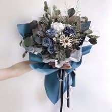 Flora Flower乾燥花束-藍色系