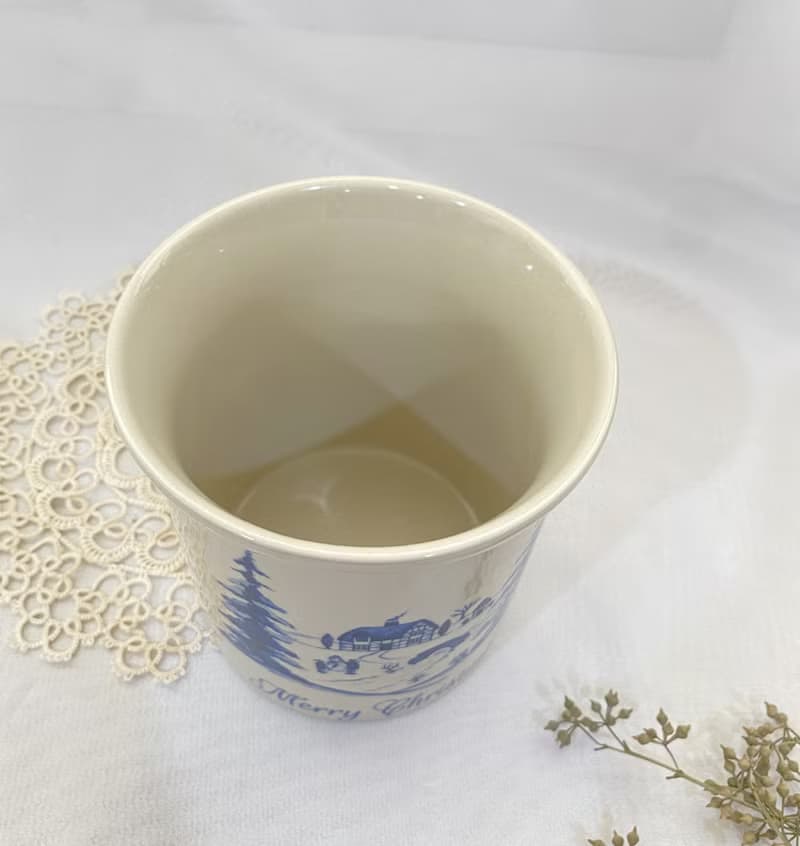 【好日戀物】美國creativeco-op 陶瓷聖誕節圓形花器餐具收納罐