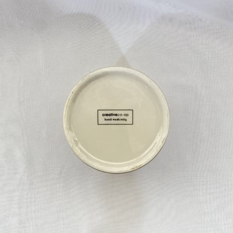 【好日戀物】美國creativeco-op 陶瓷聖誕節圓形花器餐具收納罐