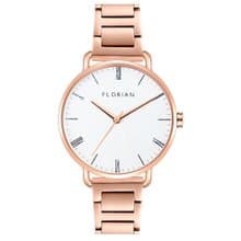 銀白色錶盤 鋼錶帶 經典36mm手錶 | 玫瑰金/銀