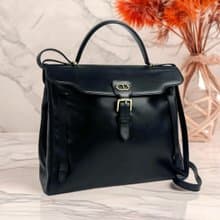 絕版中古包 Dior 黑色金扣凱莉包 斜背包 單肩包 側背包 古董包