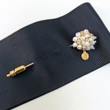 和風珍珠胸針 迷你錢幣 精緻優雅胸針 浪漫 蟬風 精美 情人節禮物