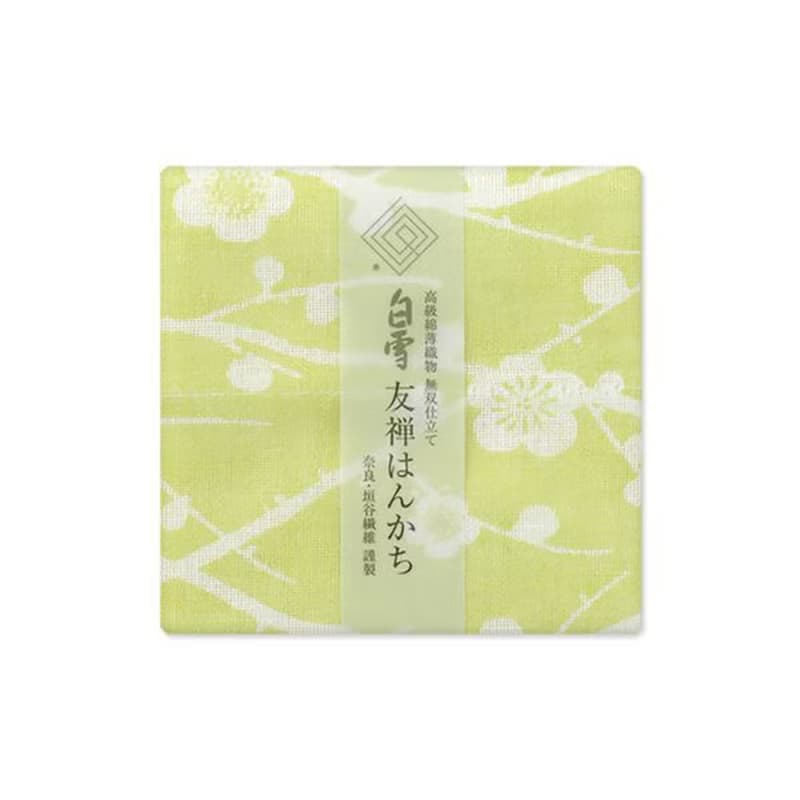 京友禪染手帕 / 梅花 綠色