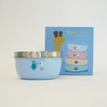 抗菌可微波甜甜圈點心碗四件組(不鏽鋼碗蓋)∣Moek X Jesper