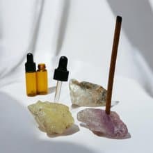 線香插 擴香石 兩用款 粗細線香皆適用 礦石 底座 原石 香插 薰香